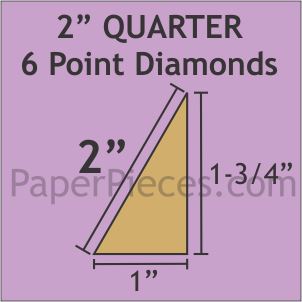 2" 6 Point Quarter Diamonds