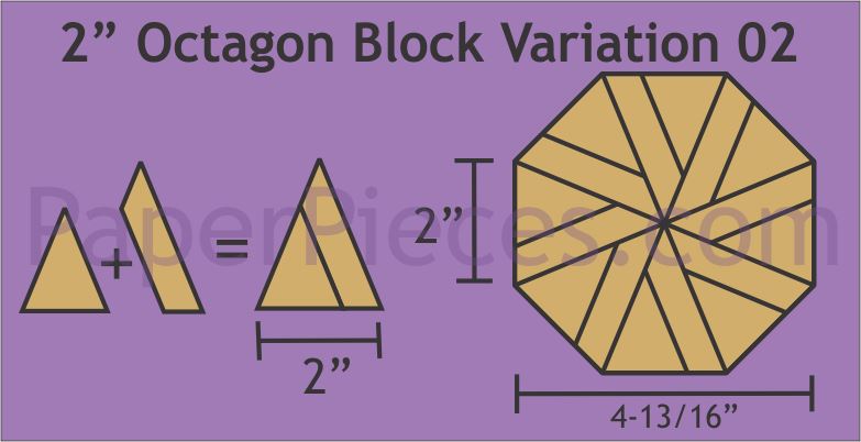 2" Octagon Block Variation 02