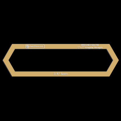 1" x 7" Irregular Hexagon