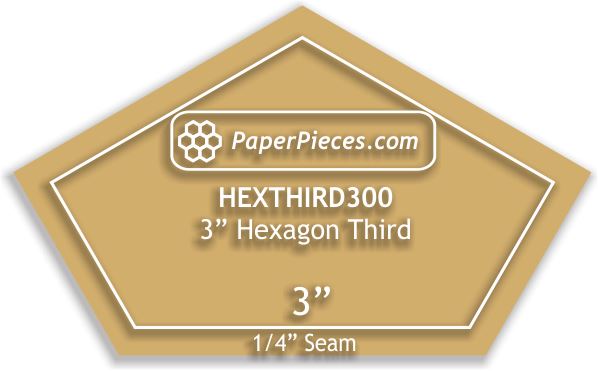 3" Hexagon Thirds