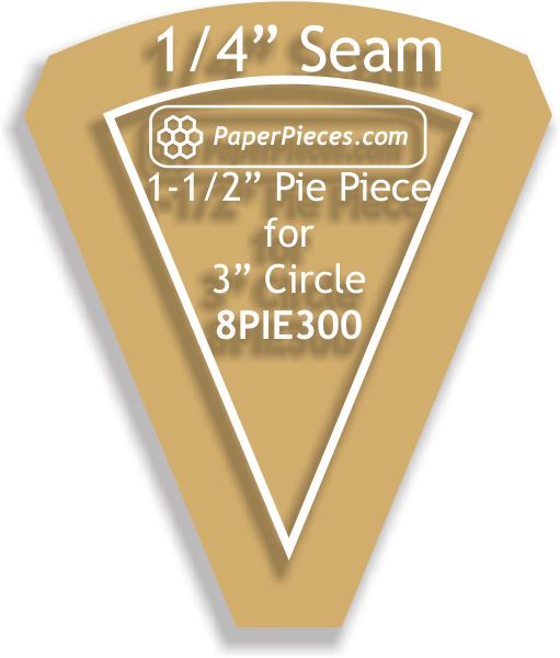 3" Diameter 8 Piece Pie Circles