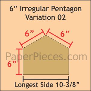 6" Irregular Pentagons Variation 02