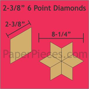 2-3/8" 6 Point Diamonds