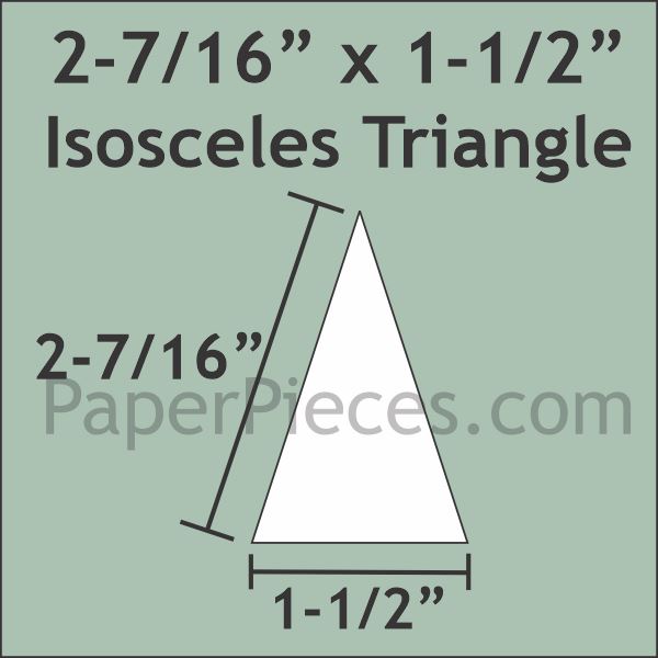 2-7/16" x 1-1/2" Isosceles Triangles