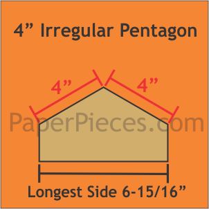 4" Irregular Pentagons